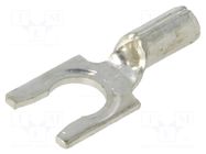 Tip: fork; M4,5; crimped; for cable; non-insulated; copper; 4.98mm KEYSTONE