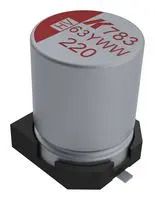 CAP, ALU, HYB, 220UF, 63VDC, 0.013 OHM