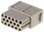 RECTANGULAR HAN MOD, SOCKET, 17WAY CRIMP