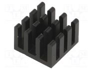 Heatsink: extruded; black; L: 15mm; W: 15mm; H: 10mm; aluminium FISCHER ELEKTRONIK