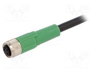 Connection lead; M8; PIN: 4; straight; 1.5m; plug; 30VAC; 4A; PUR PHOENIX CONTACT