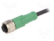 Connection lead; M12; PIN: 5; straight; 1.5m; plug; 60VAC; 4A; PUR PHOENIX CONTACT