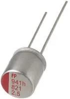 ALUMINUM ELECTROLYTIC CAPACITOR, 820UF, 2.5V, 20%, RADIAL