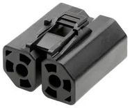 RECT PWR HOUSING, RCPT, 2P, CABLE/BLACK