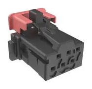 CONN HOUSING, RCPT, 6POS, 1.27MM, BLACK