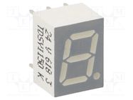 Display: LED; 7-segment; 7mm; 0.28"; No.char: 1; yellow; 0.45÷3mcd 