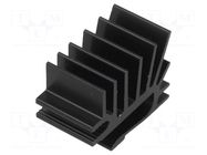 Heatsink: extruded; grilled; TO220; black; L: 15mm; W: 19.4mm; H: 28mm FISCHER ELEKTRONIK