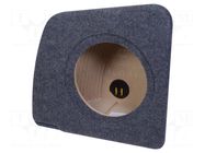 Car loudspeaker enclosure; MDF; grey melange; 250mm; Audi; 15l BASSER
