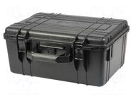Case; tool case; black; ABS; 420x300x190mm; IP67 NEWBRAND