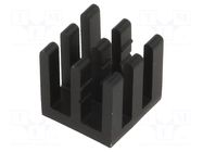 Heatsink: extruded; black; L: 10mm; W: 10mm; H: 10mm; aluminium FISCHER ELEKTRONIK