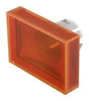 LENS, 21.5MM X 15.3MM, PLASTIC, ORANGE