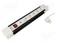 Plug socket strip: protective; Sockets: 5; 250VAC; 16A; 3m LOGILINK