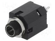 Connector: Jack 6,3mm; socket; female; mono; ways: 2; straight; THT AMPHENOL