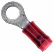 TERMINAL, RING TONGUE, #4, CRIMP, RED