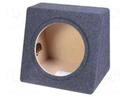 Car loudspeaker enclosure; MDF; black melange; 250mm; 15l BASSER
