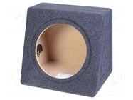 Car loudspeaker enclosure; MDF; black melange; 250mm; 15l BASSER