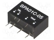 Converter: DC/DC; 1W; Uin: 36÷75V; Uout: 5VDC; Iout: 20÷200mA; SIP6 MEAN WELL