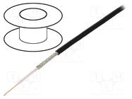 Wire: coaxial; RG174; 1x26AWG; stranded; CCS; PVC; black; 50m; 164ft BELDEN