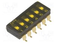 Switch: DIP-SWITCH; Poles number: 6; ON-OFF; 0.025A/24VDC; Pos: 2 OMRON Electronic Components