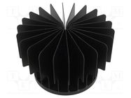 Heatsink: moulded; LED; black; H: 70mm; 1.35K/W; aluminium; anodized FISCHER ELEKTRONIK