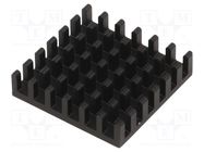 Heatsink: extruded; black; L: 25mm; W: 25mm; H: 6mm; aluminium FISCHER ELEKTRONIK