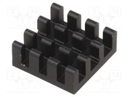 Heatsink: extruded; black; L: 15mm; W: 15mm; H: 6mm; aluminium FISCHER ELEKTRONIK