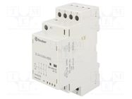 Contactor: 4-pole installation; 25A; 24VAC,24VDC; NO x4; IP20 FINDER