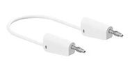 STACK 4MM BANANA PLUG-PLUG, WHITE/19A/1M