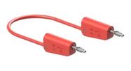 STACK 4MM BANANA PLUG-PLUG, RED, 32A, 1M