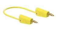 STACK 4MM BANANA PLUG-PLUG, YEL, 32A, 1M