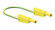 STACK 4MM BANANA PLUG-PLUG, GRN/YEL, 19A