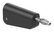 BANANA TEST CONN, PLUG, 32A, BLACK/CABLE