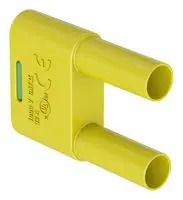 BANANA TEST CONN, PLUG, 32A, GRN/YEL