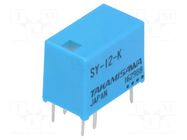 Relay: electromagnetic; SPDT; Ucoil: 12VDC; 2A; 0.5A/120VAC; SY FCL Components
