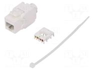 Connector: RJ45; socket; PIN: 8; Cat: 6a; Keystone,unshielded; 8p8c LOGILINK