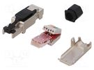 Plug; RJ45; PIN: 8; Cat: 6a; shielded; Layout: 8p8c; for cable; male LOGILINK