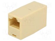 Socket; coupler; Cat: 5; unshielded; Layout: 8p8c; RJ45 socket x2 LOGILINK