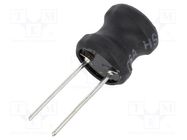 Inductor: wire; THT; 1.8mH; Ioper: 600mA; 2.6Ω; ±10%; Ø11.5x11.5mm FERROCORE