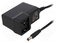 Power supply: switched-mode; mains,plug; 15VDC; 2.66A; 40W; 88% MEAN WELL