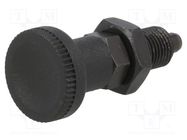 Indexing plungers; Thread: M10; Plating: black finish; 5mm ELESA+GANTER