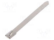 Cable tie; L: 100mm; W: 7.9mm; stainless steel AISI 304; 1112N 