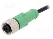 Connection lead; M12; PIN: 3; straight; 1.5m; plug; 250VAC; 4A; SAC PHOENIX CONTACT