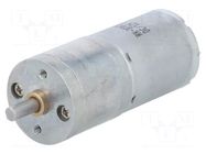 Motor: DC; with gearbox; Medium Power; 12VDC; 2.1A; Shaft: D spring POLOLU