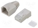 Plug; RJ45; PIN: 8; Cat: 6; shielded,with protection; Layout: 8p8c LOGILINK
