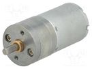 Motor: DC; with gearbox; LP; 12VDC; 1.1A; Shaft: D spring; 260rpm POLOLU