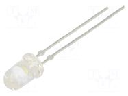 LED; white cold; 5mm; 12000÷18000mcd; 22°; Front: convex; 2.8÷4VDC LUCKYLIGHT