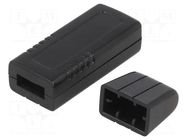 Enclosure: for USB; X: 20mm; Y: 66mm; Z: 12mm; ABS; black MASZCZYK