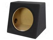Car loudspeaker enclosure; MDF; black; 300mm; Grooving: 322mm BASSER