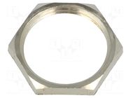 Nut; PG13,5; brass; 23mm; Thread: PG; Plating: nickel BM GROUP