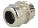 Cable gland; PG16; IP68; brass; Body plating: nickel BM GROUP